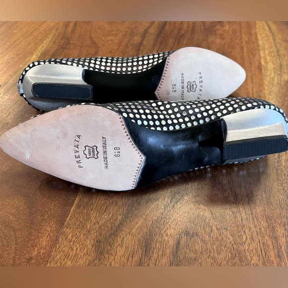 Prevata V Toe silver and black Kitten Heels Size 8.5 - Picture 6 of 6